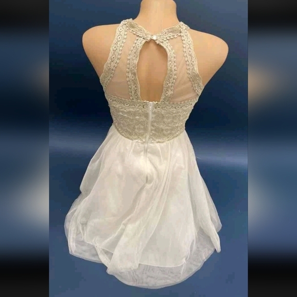 Sequin Hearts White and Black Dress 3 - Picture 3 of 6